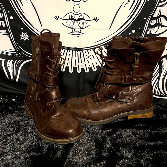 Zip-up Laced Combat Style Boots SoftMoc - Picture 7 of 7